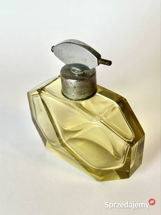 Stary flakon czeskie szkło Art Deco Porcelana i szkło Warszawa