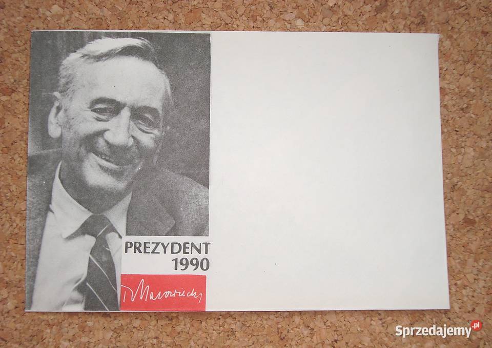 Koperta Tadeusz Mazowiecki Prezydent 1990 Antykwariat Warszawa