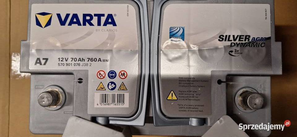 Akumulator Varta Silver Dynamic AGM A7 12V 70Ah lubuskie Gorzów Wielkopolski sprzedam