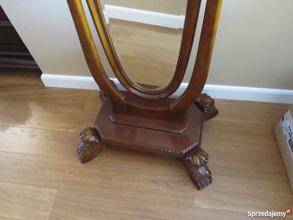 PIĘKNE DREWNIANE LUSTRO STOJĄCE Meble Słupsk sprzedam