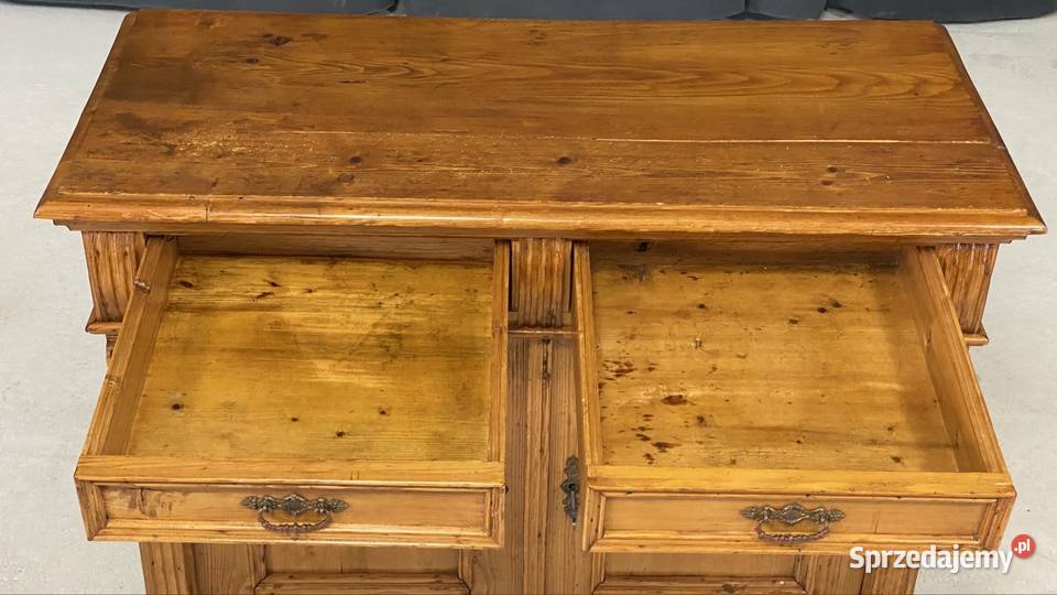 Komoda sosnowa vintage rustykalna lite drewno zachodniopomorskie Budno