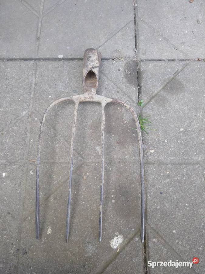 Widły 4 zębne gospodarcze do siana kiszonki kute Bielsko-Biała
