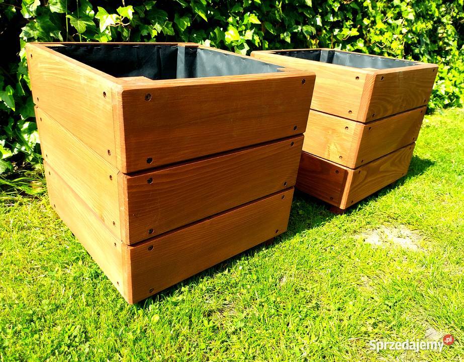 Donica drewniana ogrodowa Masywna 40x40x40 Radomsko