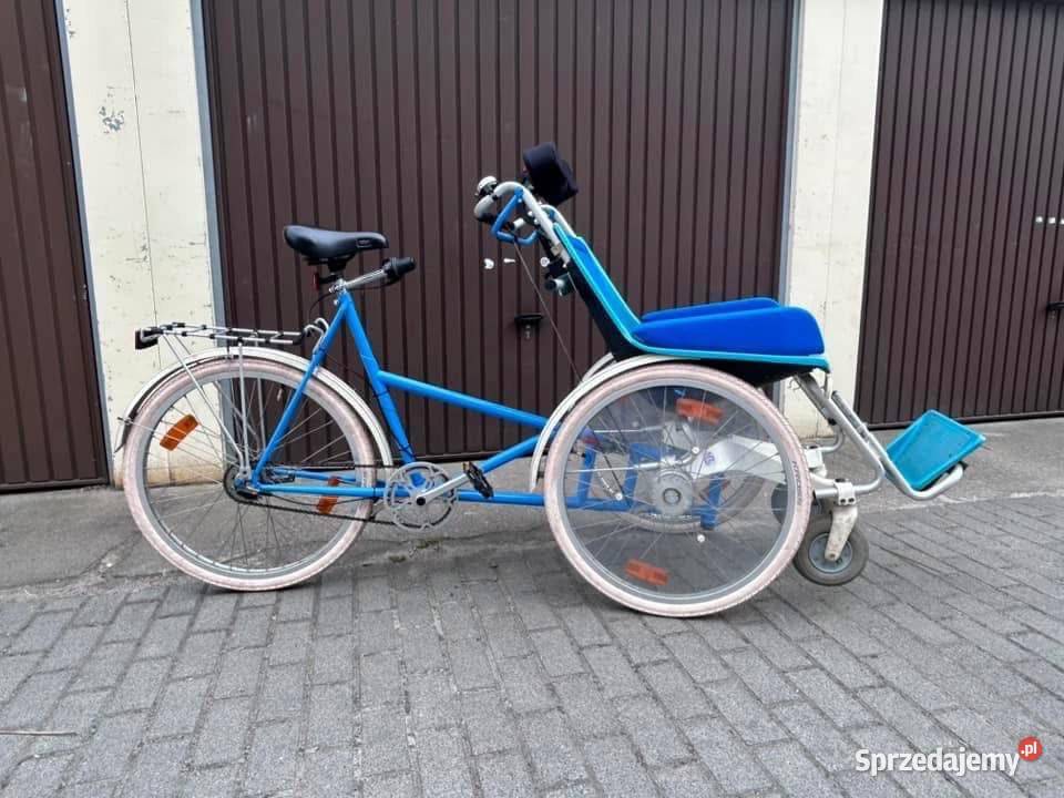 Riksza rower z wózkiem inwalidzkim Rollfiets wielkopolskie Jarocin