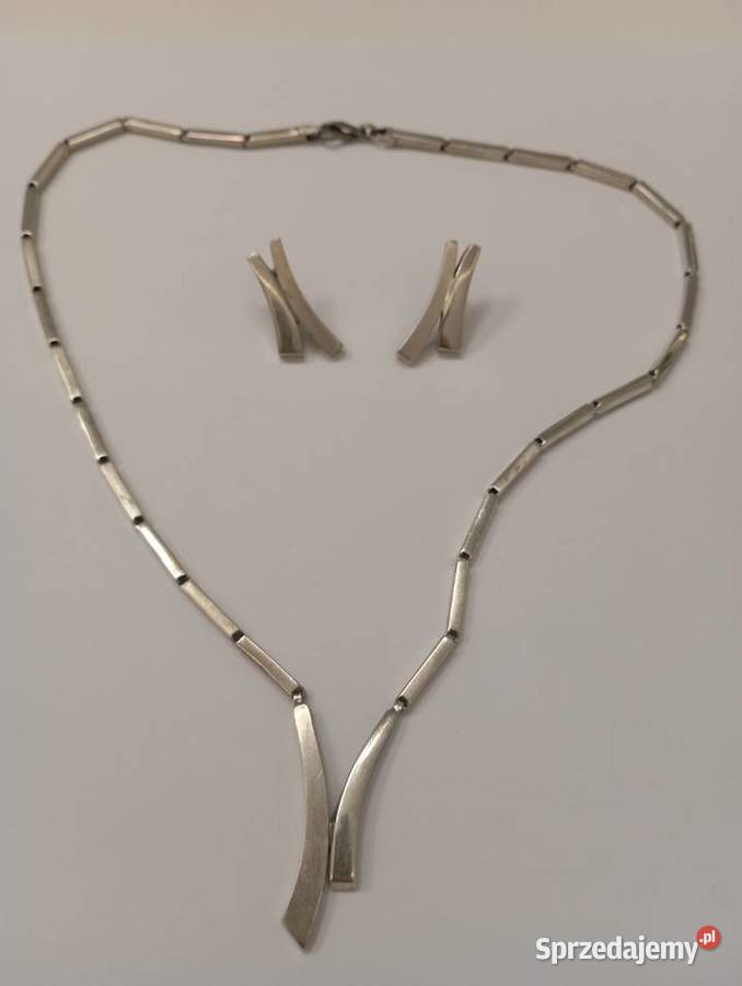 Komplet srebrny naszyjnik i kolczyki