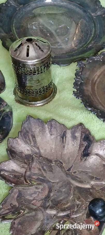 zbiór zabytkowej galanterii stołowej platerów i wielkopolskie Mosina sprzedam