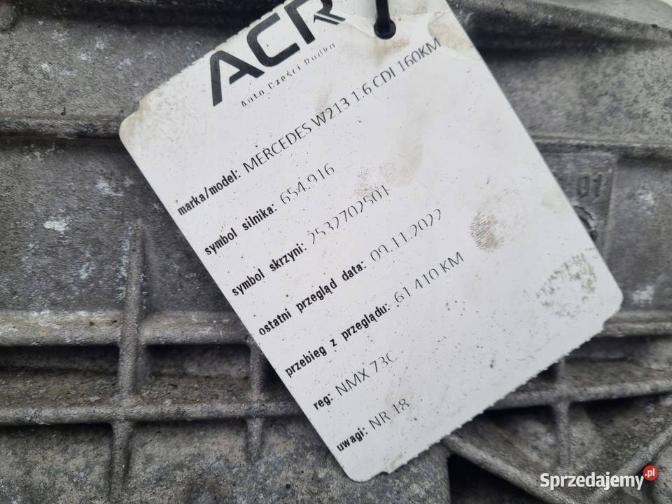 AUTOMATYCZNA SKRZYNIA BIEGÓW Mercedes W213 16 Rudka