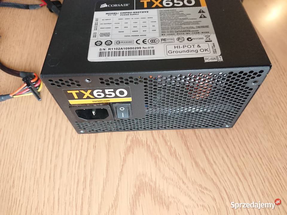 Zasilacz komputerowy Corsair TX650 V2 80 PLUS Nowa Słupia
