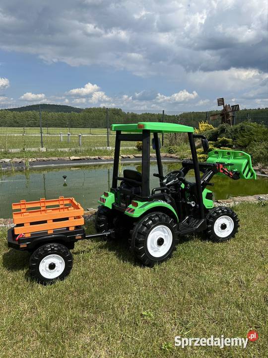 MEGA Traktor na akumulator dzieci Z Przyczepą Łopuszno
