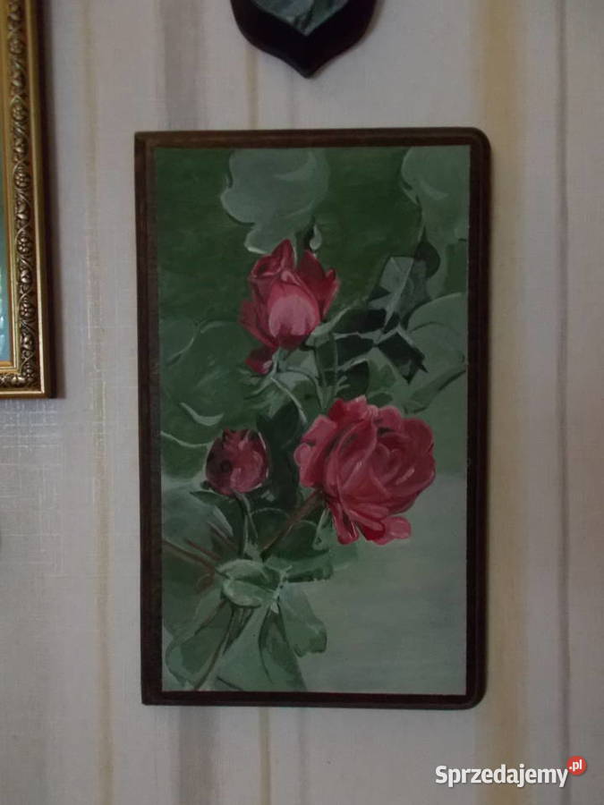 Bukiet RóżAkryl na Starej DesceStyl