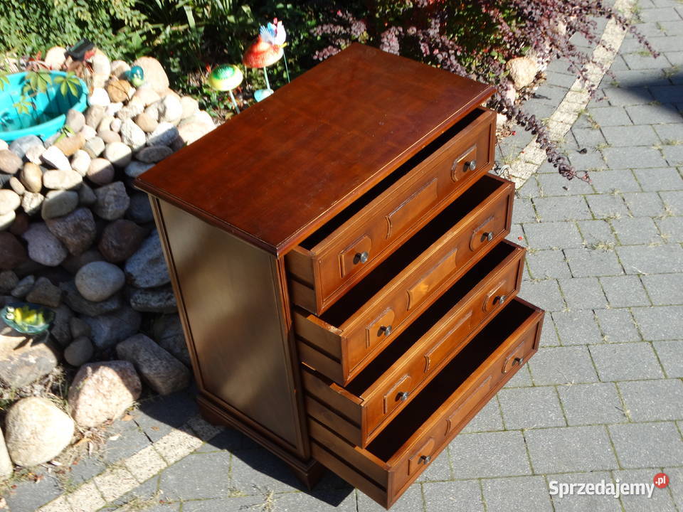 Drewniana komoda retro 4 szuflady klasyczna Biłgoraj