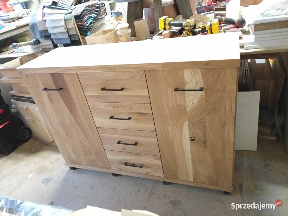 Komoda dębowa komoda drewniana loft Luzino