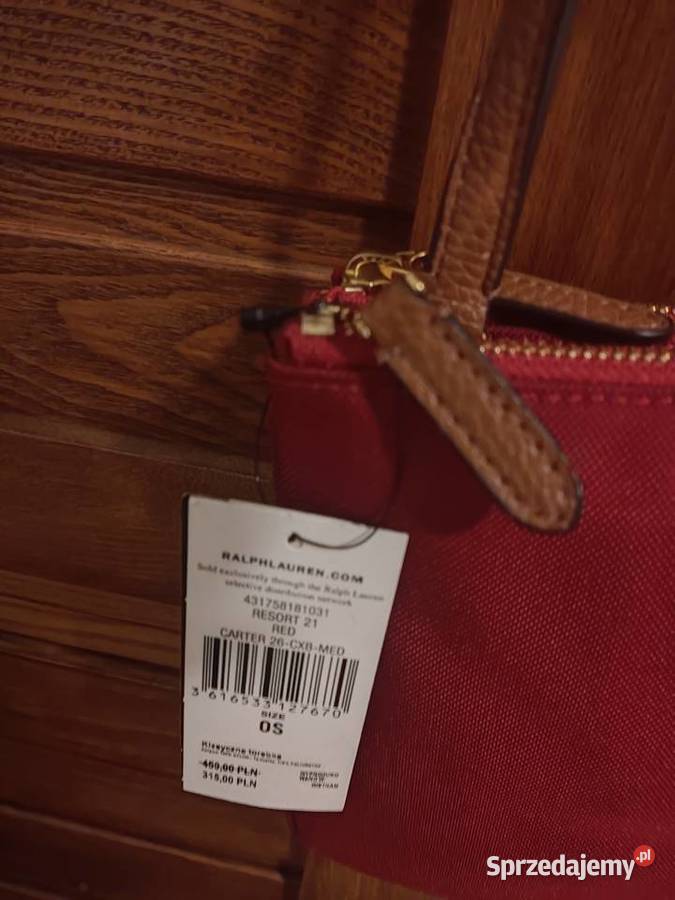 Lauren Ralph Lauren CARTER CROSSBODY MEDIUM czerwony Torby i torebki świętokrzyskie Włoszczowa