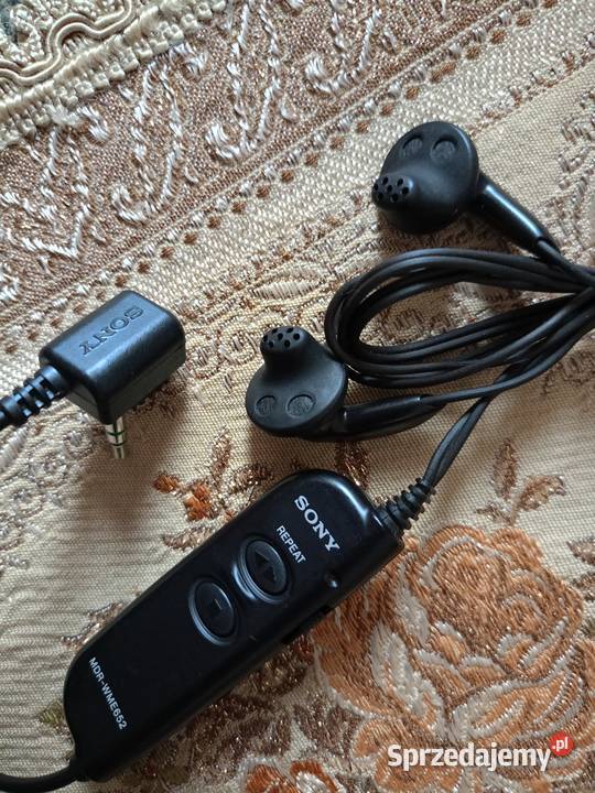 Zabytkowe Słuchawki SONY z pilotem do Walkmana wielkopolskie Drawski Młyn