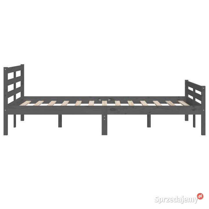 Rama łóżka szara lite drewno 140 x 200 WM814821 205cm