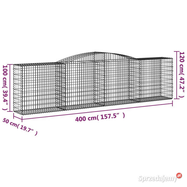 Kosze gabionowe 3 400x50x100120 galwanizowane mazowieckie Warszawa