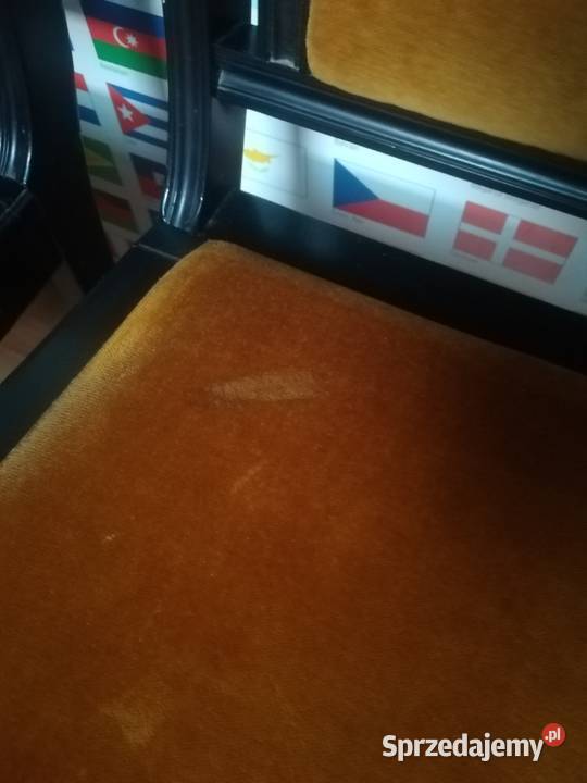 Krzesła PRL Fameg 4 sztuki ZPM Gwardii ludowej Kąty Wrocławskie