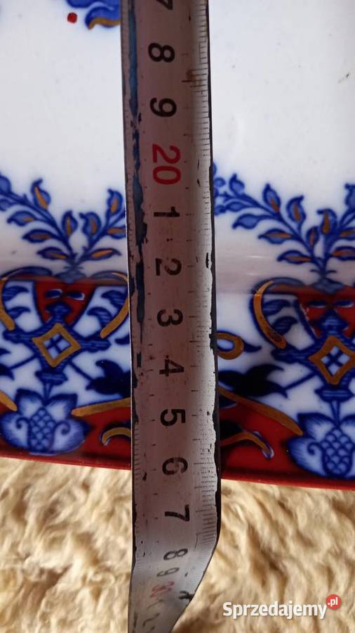 Kobalt złoto i brązduży polmisek Warszawa