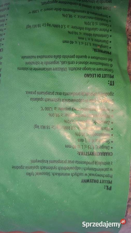 Pelet drzewny A1 DANKROS 15 Karmanowice