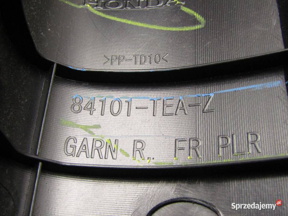 OSŁONA POSZYCIE SŁUPKA PRAWA PRAWE HONDA CIVIC X