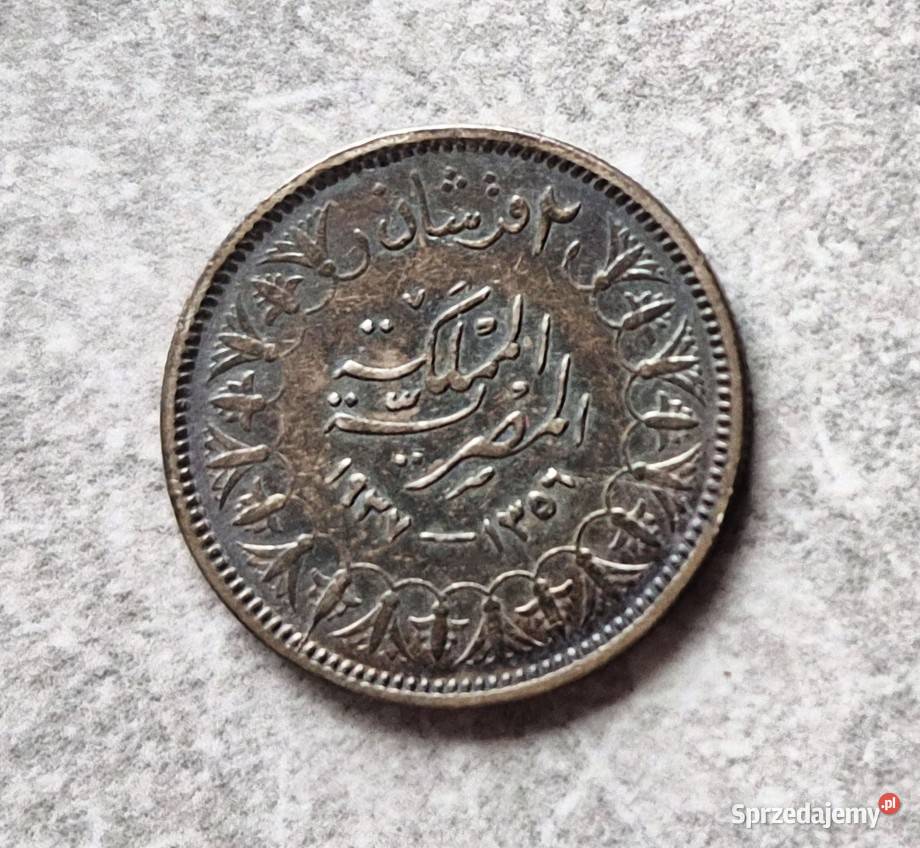 22 EGIPT srebro 2 Piastry 1937 r Wola Kruszyńska sprzedam