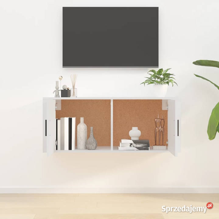 Wisząca szafka telewizyjna biała 100x345x40 Warszawa sprzedam