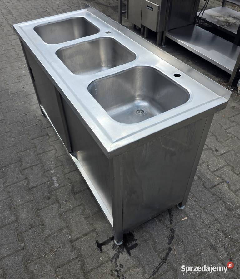 Zlew 3 Komorowy z Szafką Drzwi Suwane 1506085 sprzedam