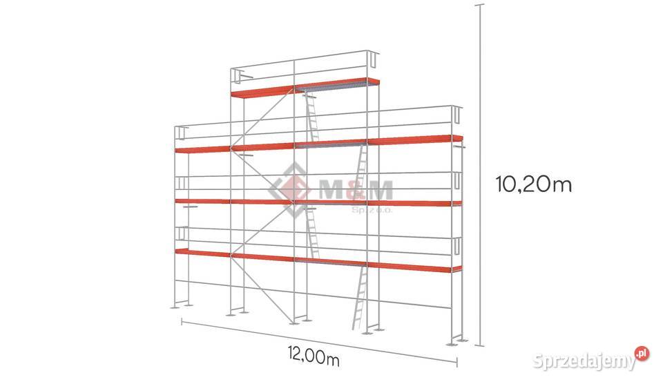 Używany zestaw rusztowania na szczyt 12x102 sprzedam