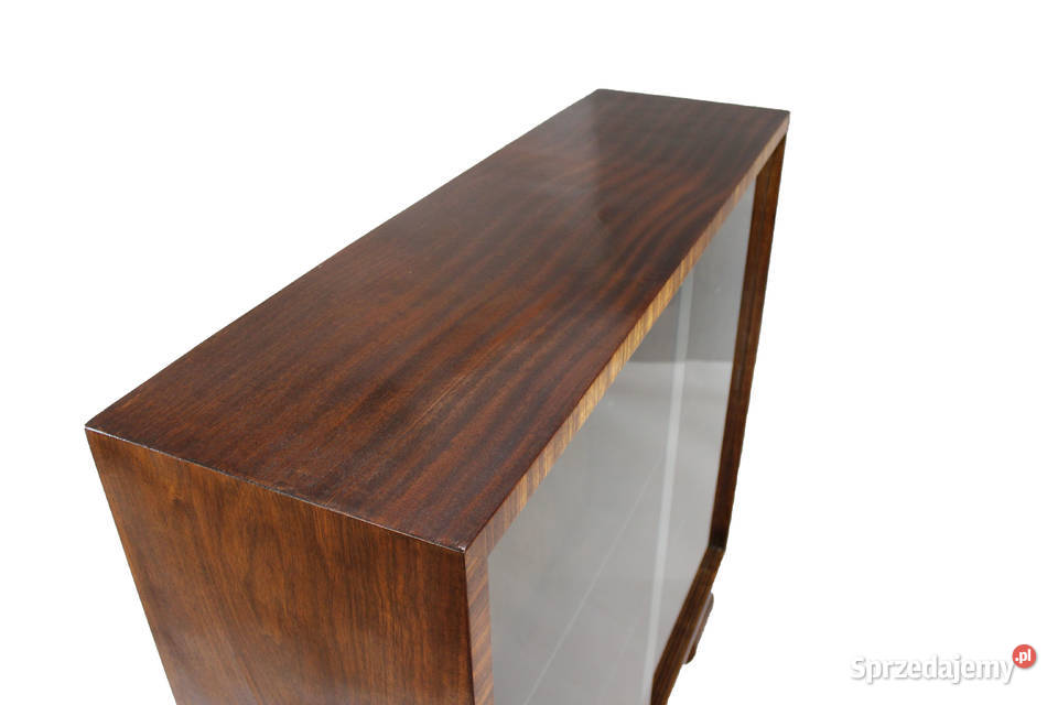 Witryna bibloteczka stojąca art deco w orzechu kujawsko-pomorskie Bydgoszcz