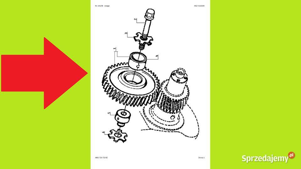 CLAAS ARES 720710 RZ katalog części POLSKU Gdańsk