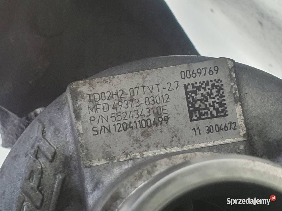 TURBOSPRĘŻARKA Fiat Punto 09 T TwinAir Turbosprężarki lubelskie Chełm sprzedam