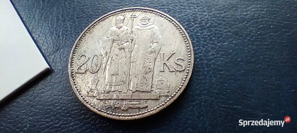 Stare monety 20 koron 1941 Słowacja srebro Antyki, Sztuka, Kolekcje podkarpackie Lesko