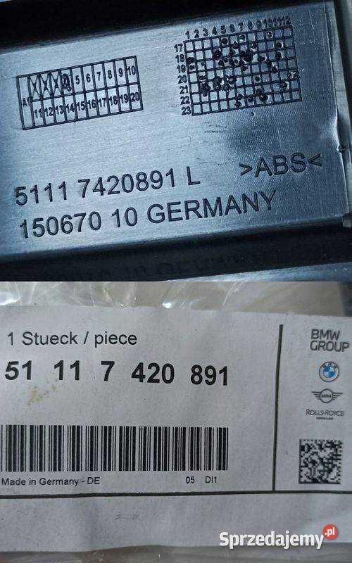 BMW 8 G14 G15 G16 PROWADNICA ŚLIZG MOCOWANIE