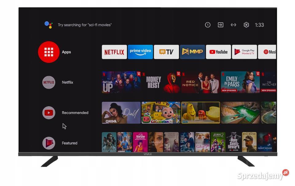 TELEWIZOR SMART TV LED VIVAX 65UHD10K 65 4K UHD