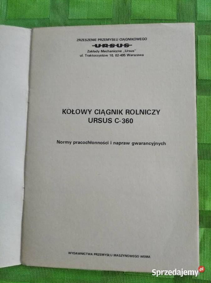 Katalog Norm Ursus C360 Lublin
