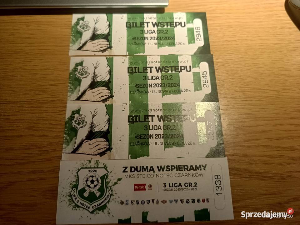 Piłkarskie bilety kolekcjonerskie Pozostałe Wronki