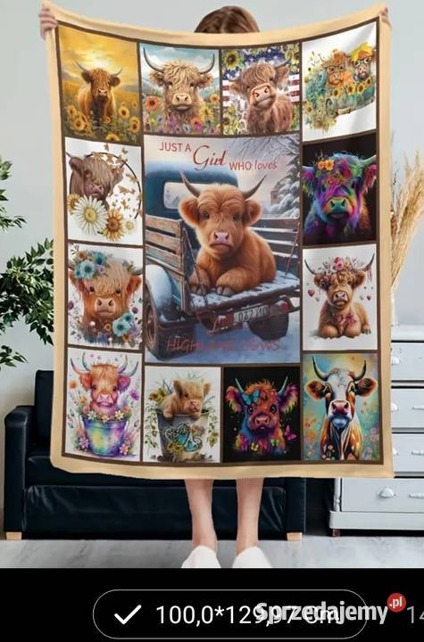 Koce polarowe z grafikąposzewki hurt Końskie