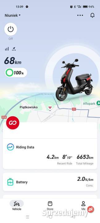 Skuter elektryczny NIU MQI M sport 2023r zasięg Motocykle, skutery, quady łódzkie Pabianice