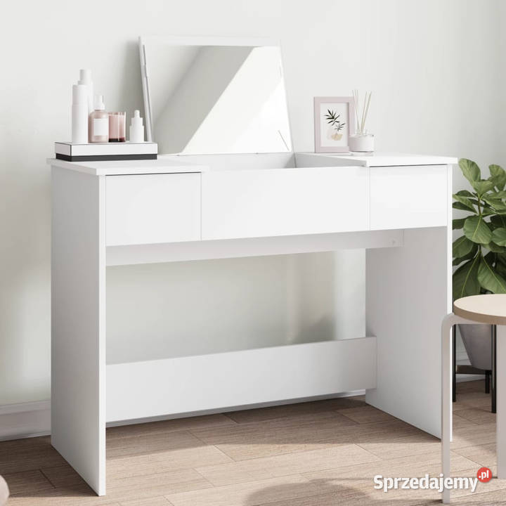 Toaletka z lustrem biała 100x45x76 WM840695 Warszawa