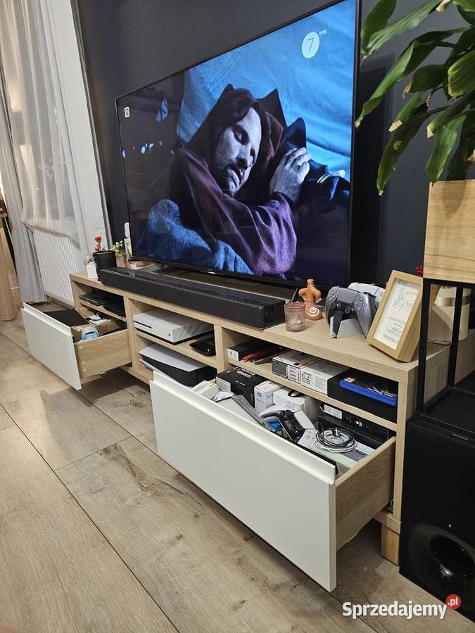 IKEA BESTA szafka RTV 180x485x415 dąb bielony Pozostałe