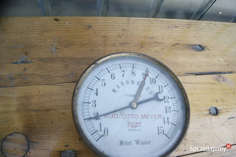 STARY DUŻY MANOMETER FABRIKMARKEJ ZEGAR DZIAŁA śląskie Rybnik