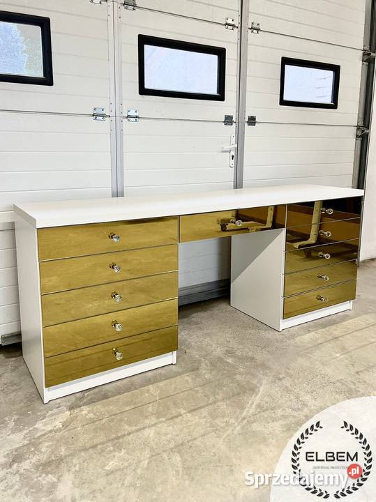 Toaletka w stylu Glamour złote szklane fronty Toaletki Warszawa