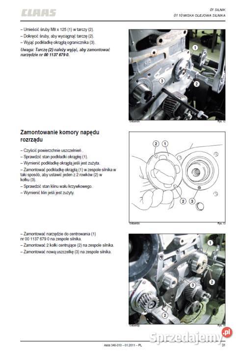 CLAAS AXOS 340310 instrukcja NAPRAW J POLSKI Poradniki, albumy i reportaże pomorskie Gdańsk