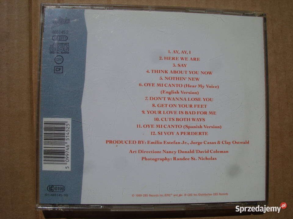 Płyta CD POP GLORIA ESTEFANCUTS BOTH WAYS 1989 R Wołów