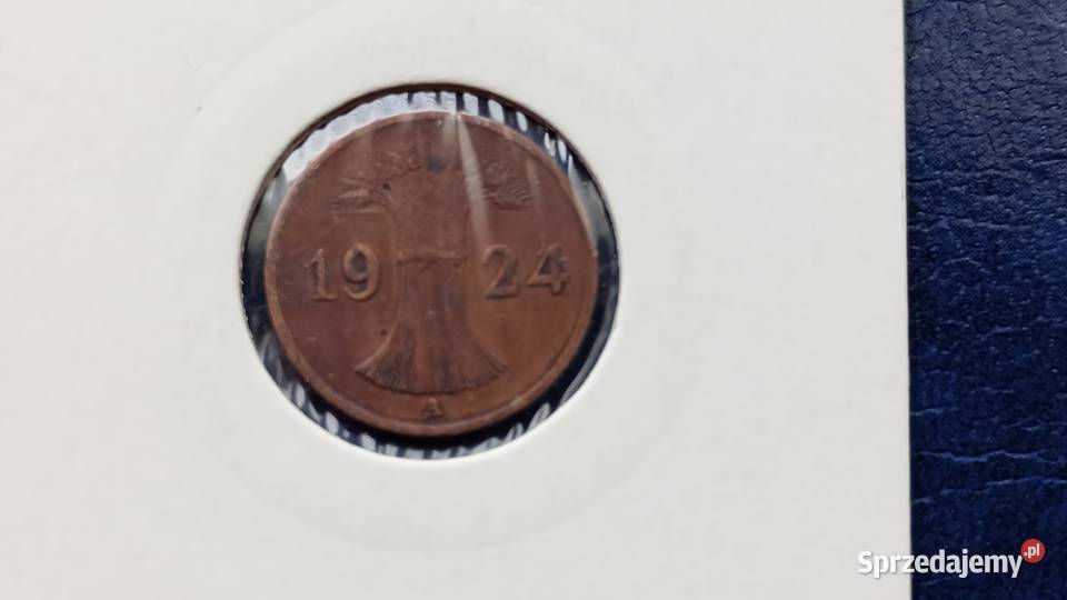 Stare monety 1 rentenpfennig 1924 A NIemcy Lesko