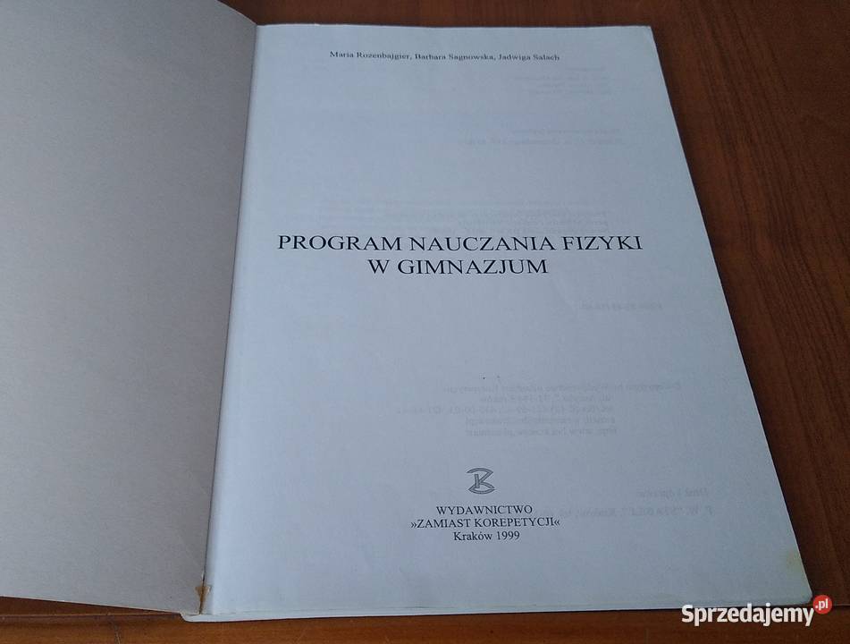 Program nauczania fizyki w gimnazjum Gdańsk sprzedam
