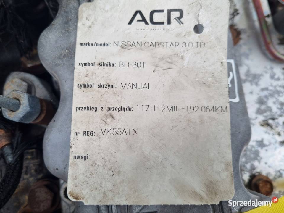 SILNIK KOMPLET Nissan Atleon 30 TD 105 lubelskie sprzedam