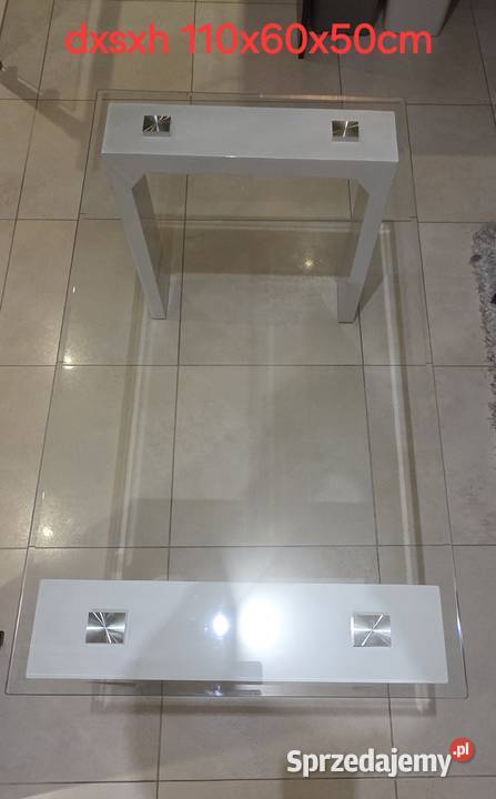 Stół ze szklanym blatem 110x60 Skoczów sprzedam