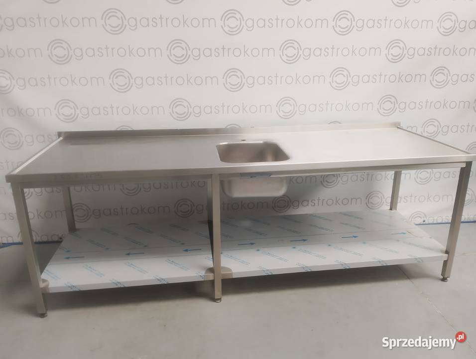 Stół ze zlewem i półką 2525x865x850 6 nóg Wrocław