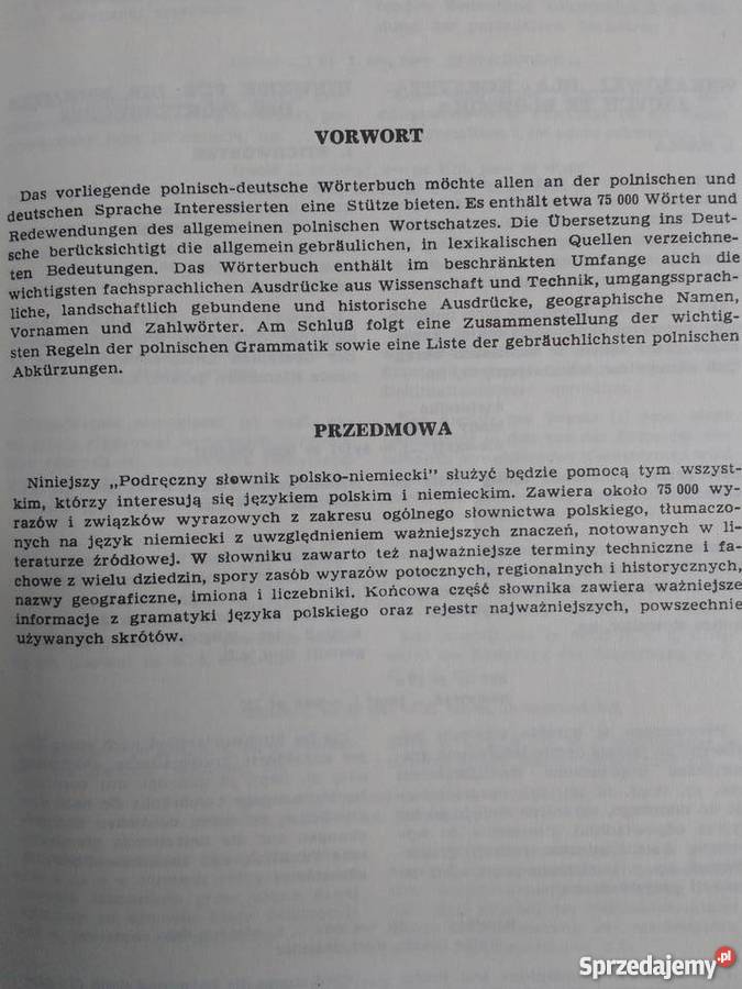 Podręczny słownik polsko niemiecki mazowieckie Warszawa